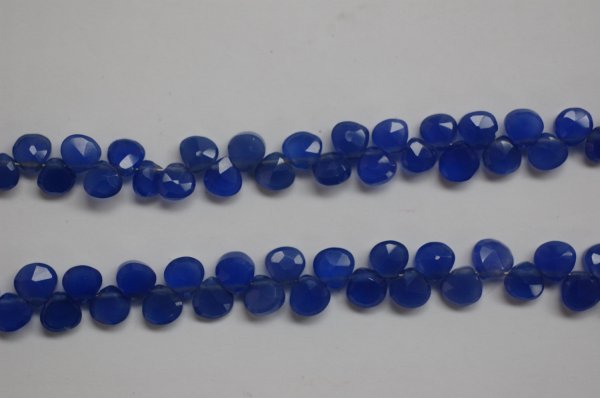 Blue Chalcedony Hearts Faceted