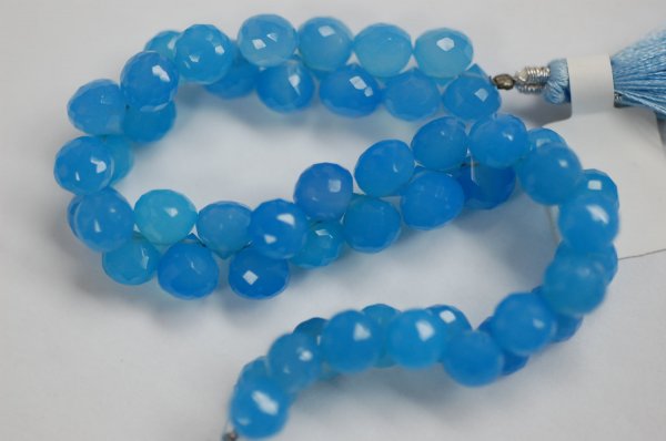 Blue Chalcedony Onions Faceted Heated
