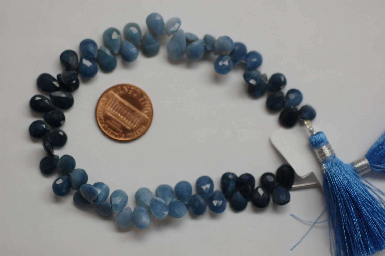 Blue Opal Pears Faceted