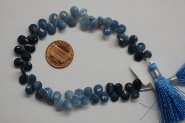 Blue Opal Pears Faceted