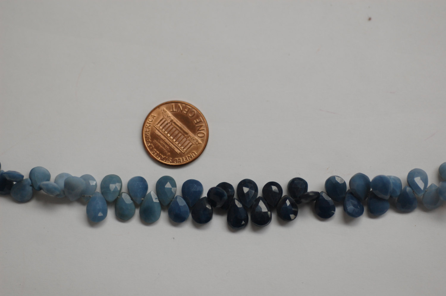 Blue Opal Pears Faceted