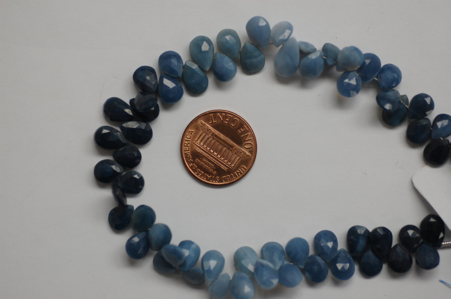 Blue Opal Pears Faceted