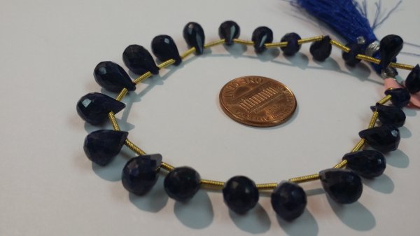 Blue Sapphire Drops Faceted