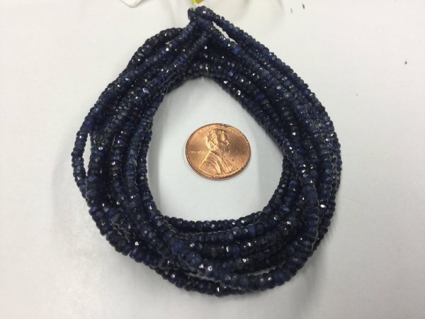 Blue Sapphire Rondelles Faceted
