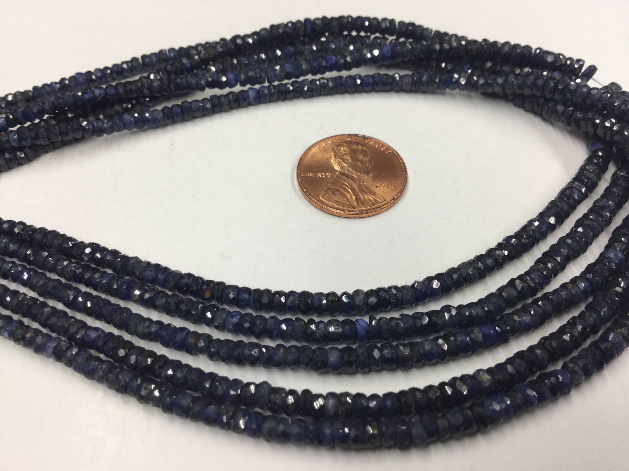 Blue Sapphire Rondelles Faceted