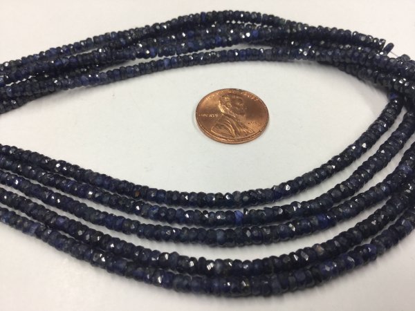 Blue Sapphire Rondelles Faceted