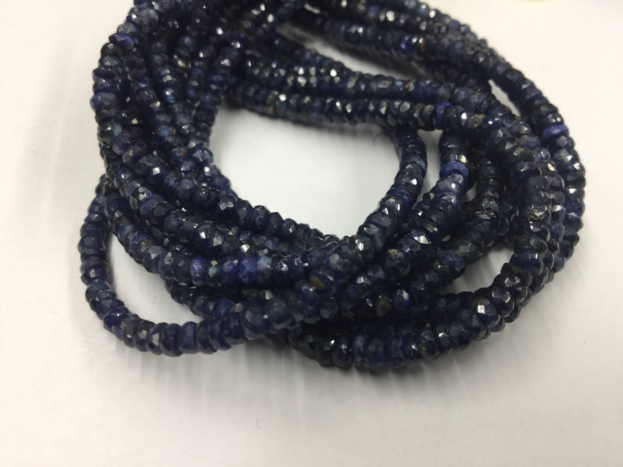 Blue Sapphire Rondelles Faceted
