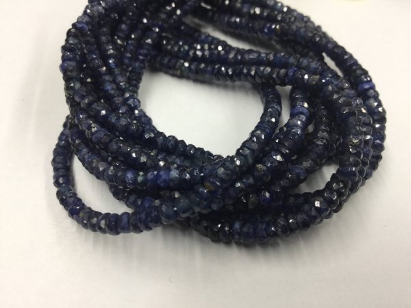 Blue Sapphire Rondelles Faceted
