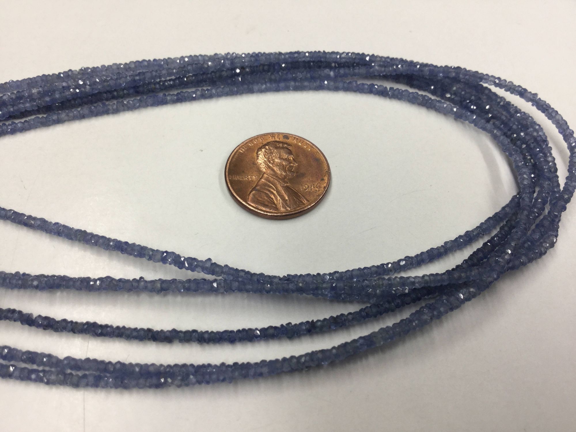 Blue Sapphire Rondelles Faceted