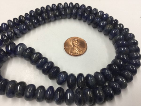 Blue Sapphire Rondelles Smooth