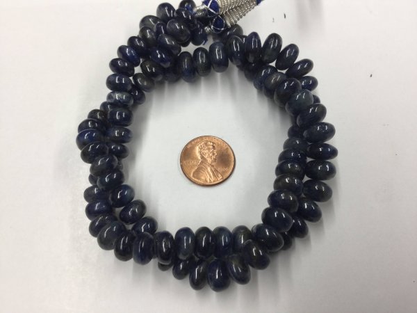 Blue Sapphire Rondelles Smooth