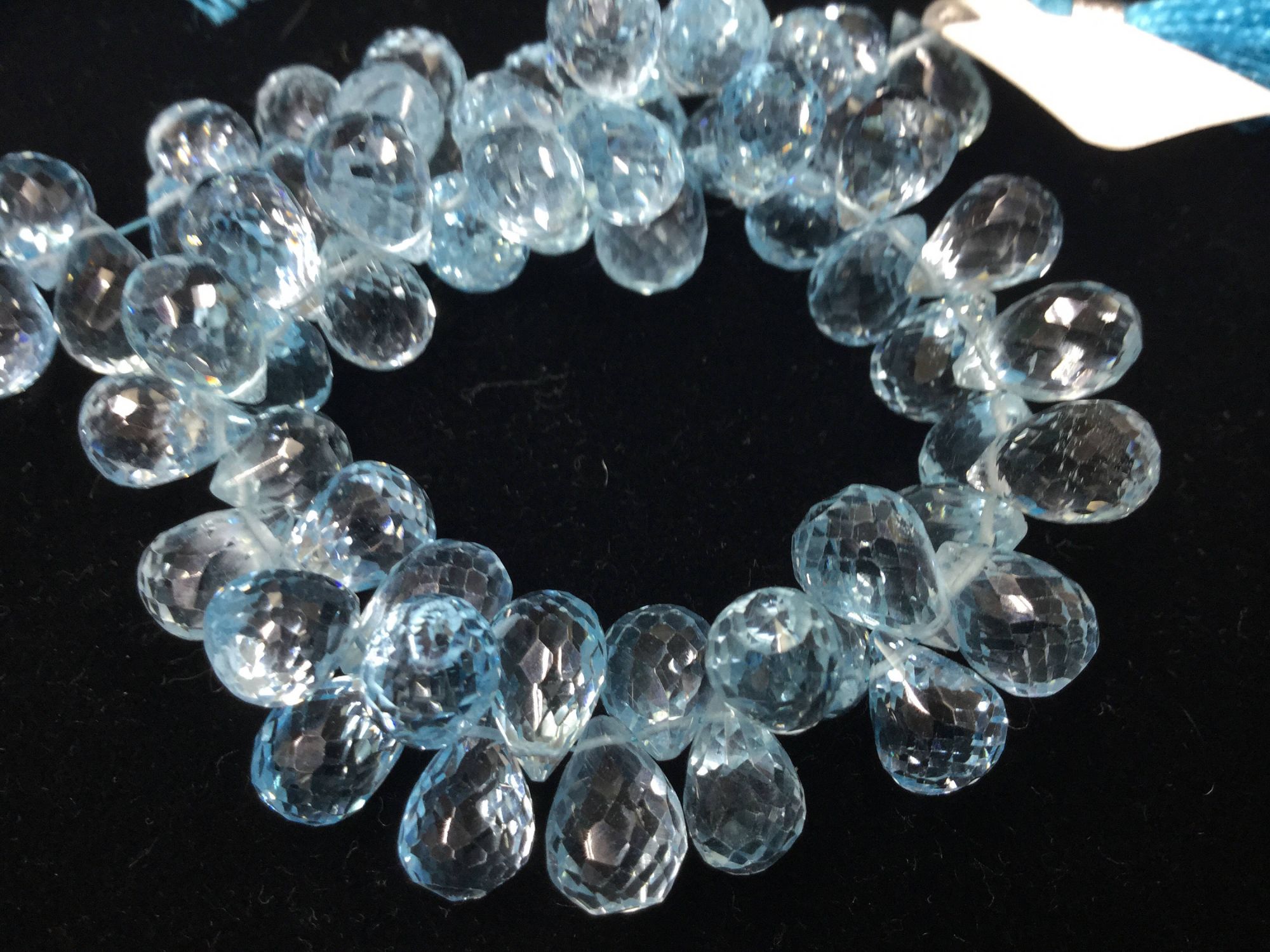 Sky Blue Topaz Drops Faceted