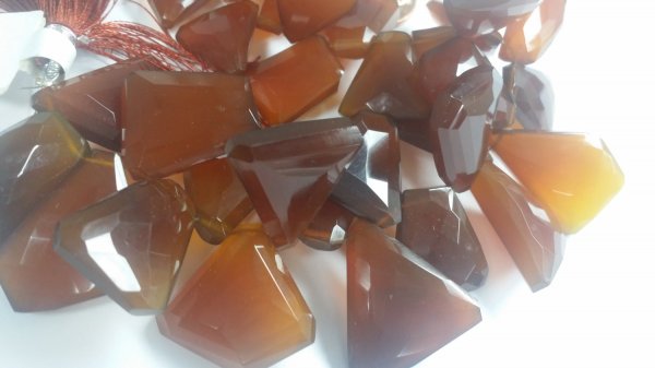 Brown Chalcedony Funky Cut Faceted