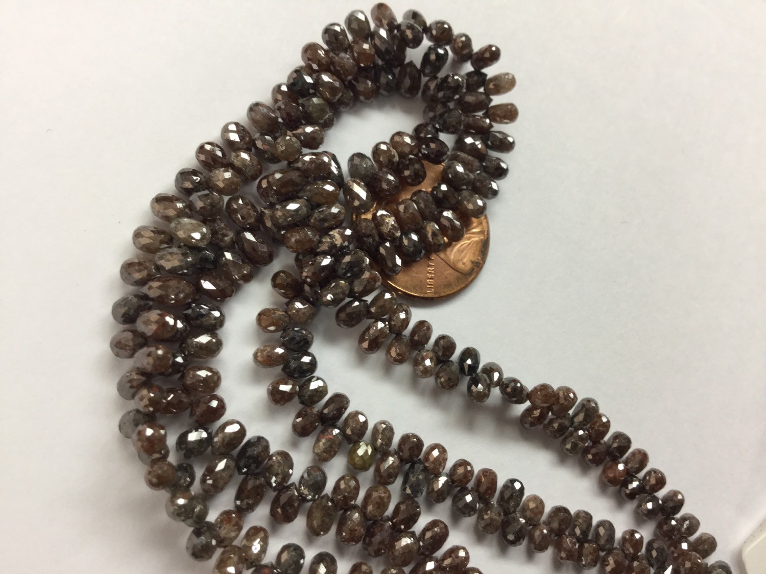 Brown Diamonds Drops Faceted