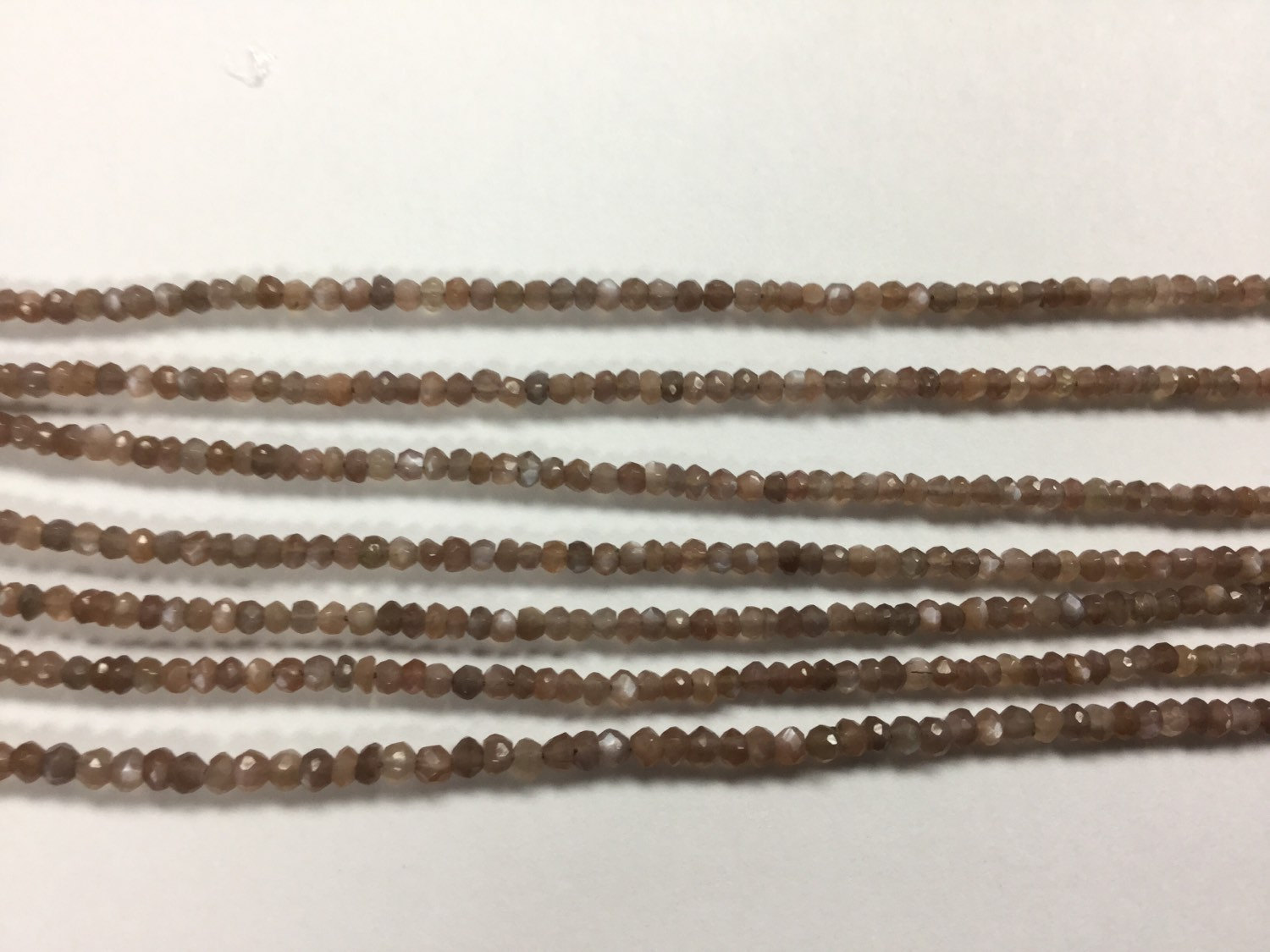 Brown Moonstone Rondelles Faceted