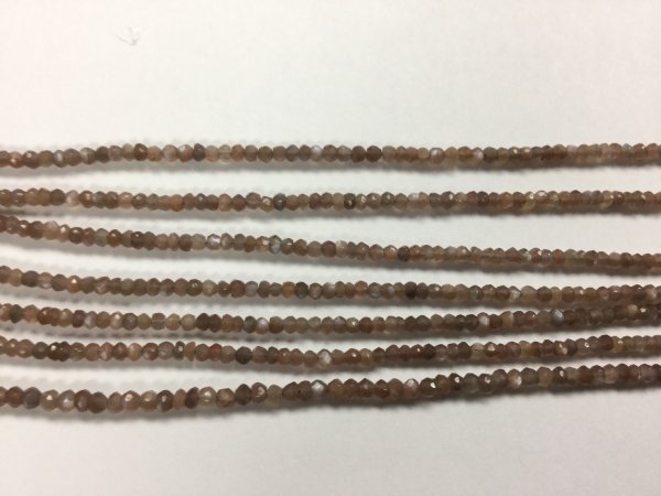 Brown Moonstone Rondelles Faceted