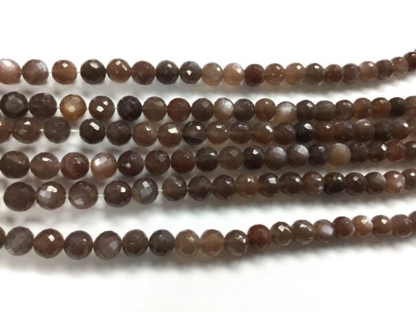 Brown Moonstone Rounds Faceted