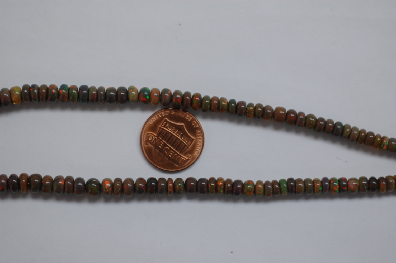 Brown Ethiopian Opal Rondelle Smooth