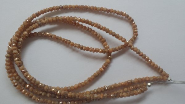 Brown Silverite Rondelle Faceted