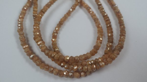 Brown Silverite Rondelle Faceted
