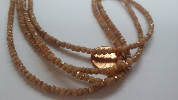 Brown Silverite Rondelle Faceted
