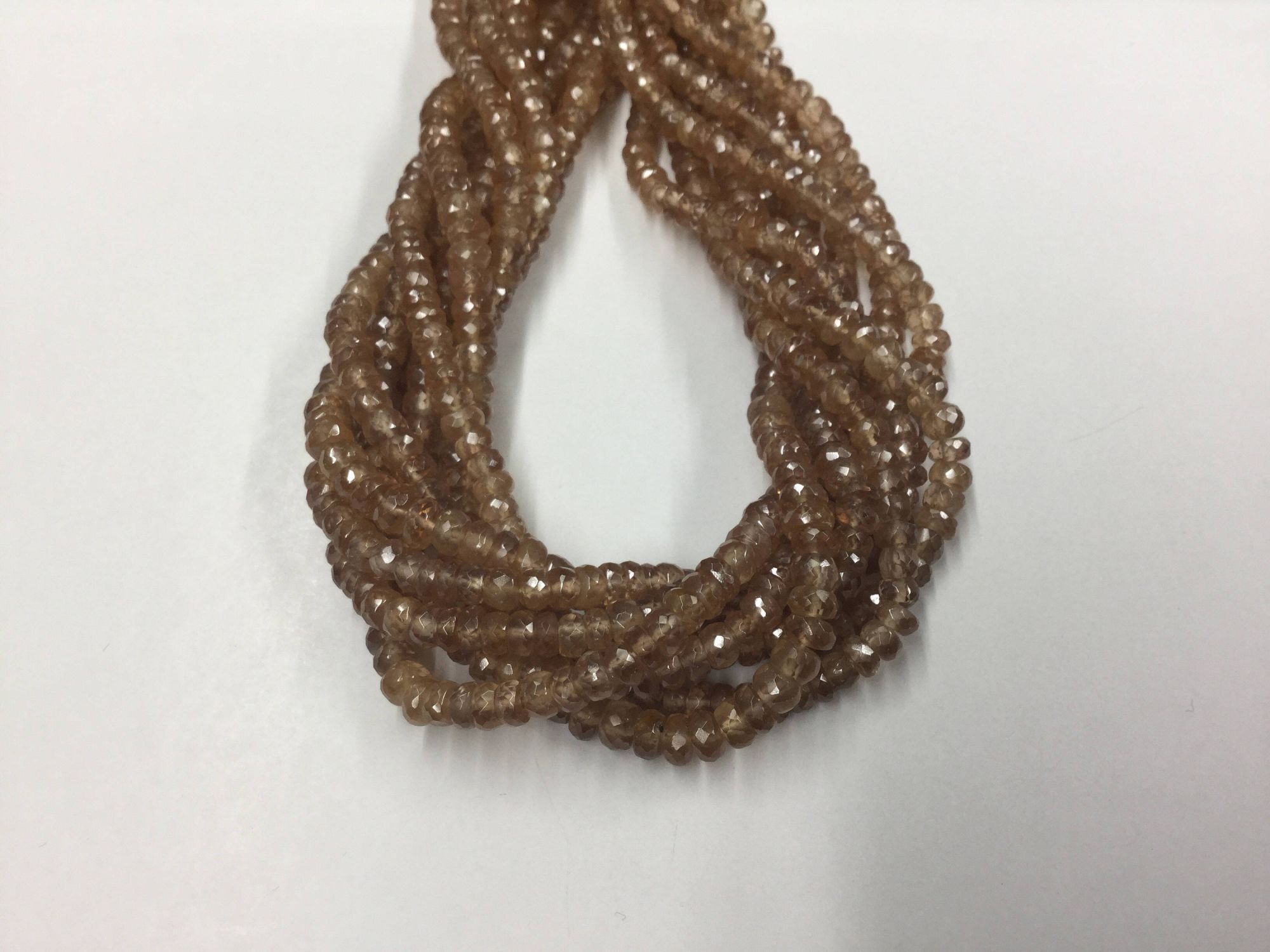 Brown Zircon Rondelles Faceted