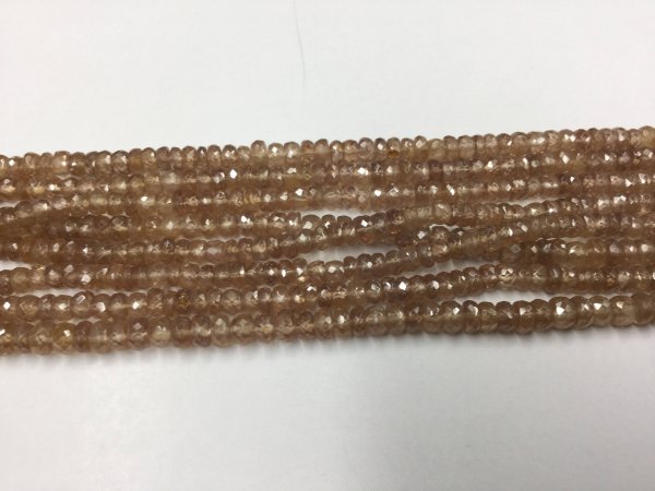 Brown Zircon Rondelles Faceted