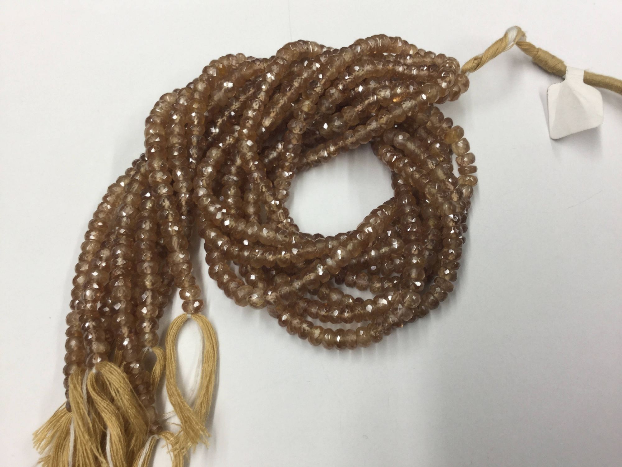 Brown Zircon Rondelles Faceted