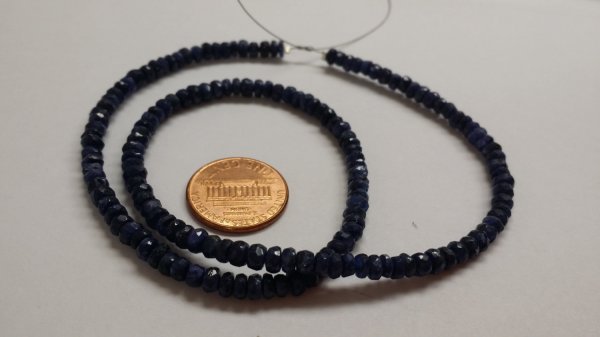Burmese Blue Sapphire Rondelles Faceted