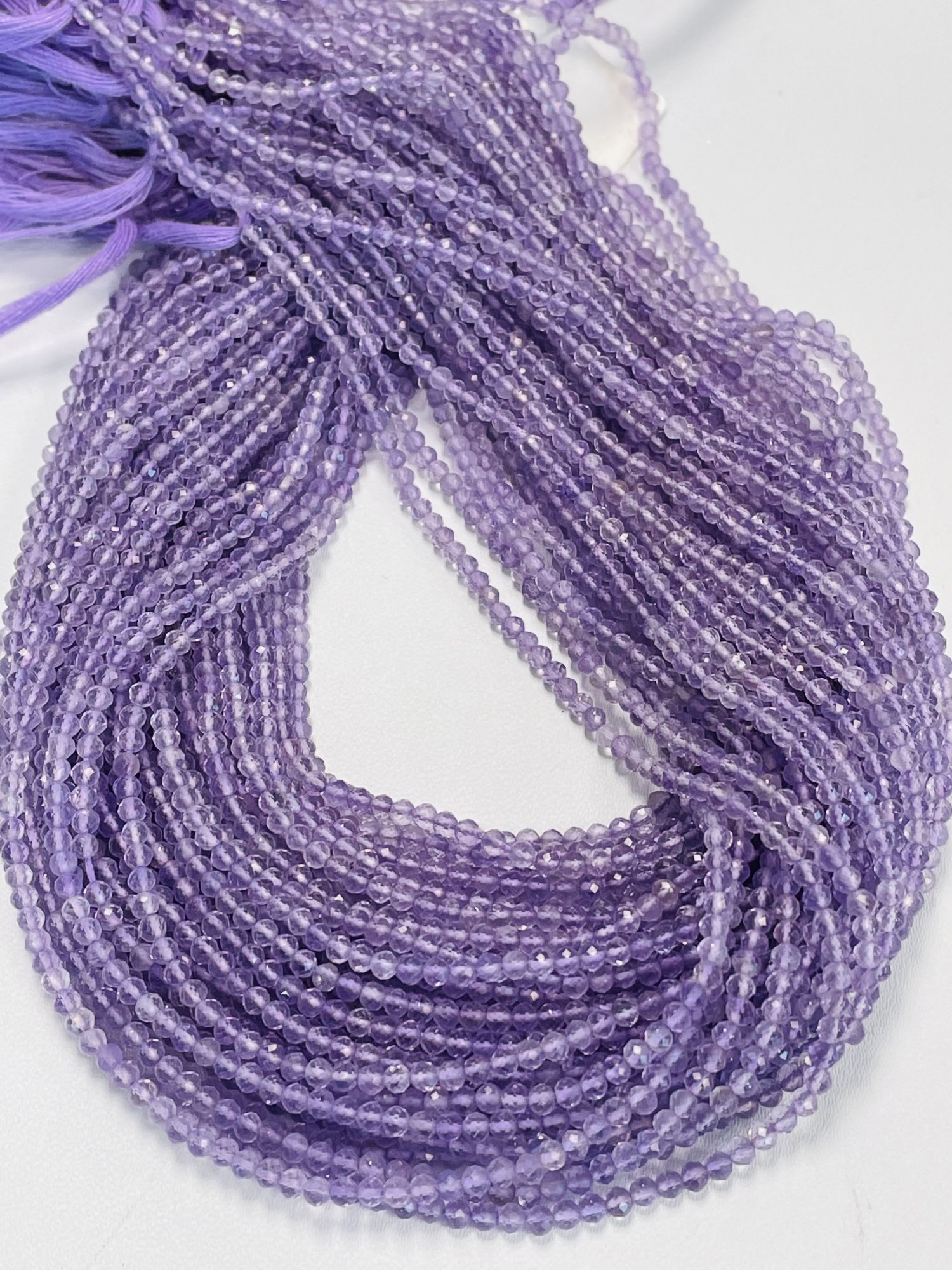 Purple Amethyst Rondelle Faceted