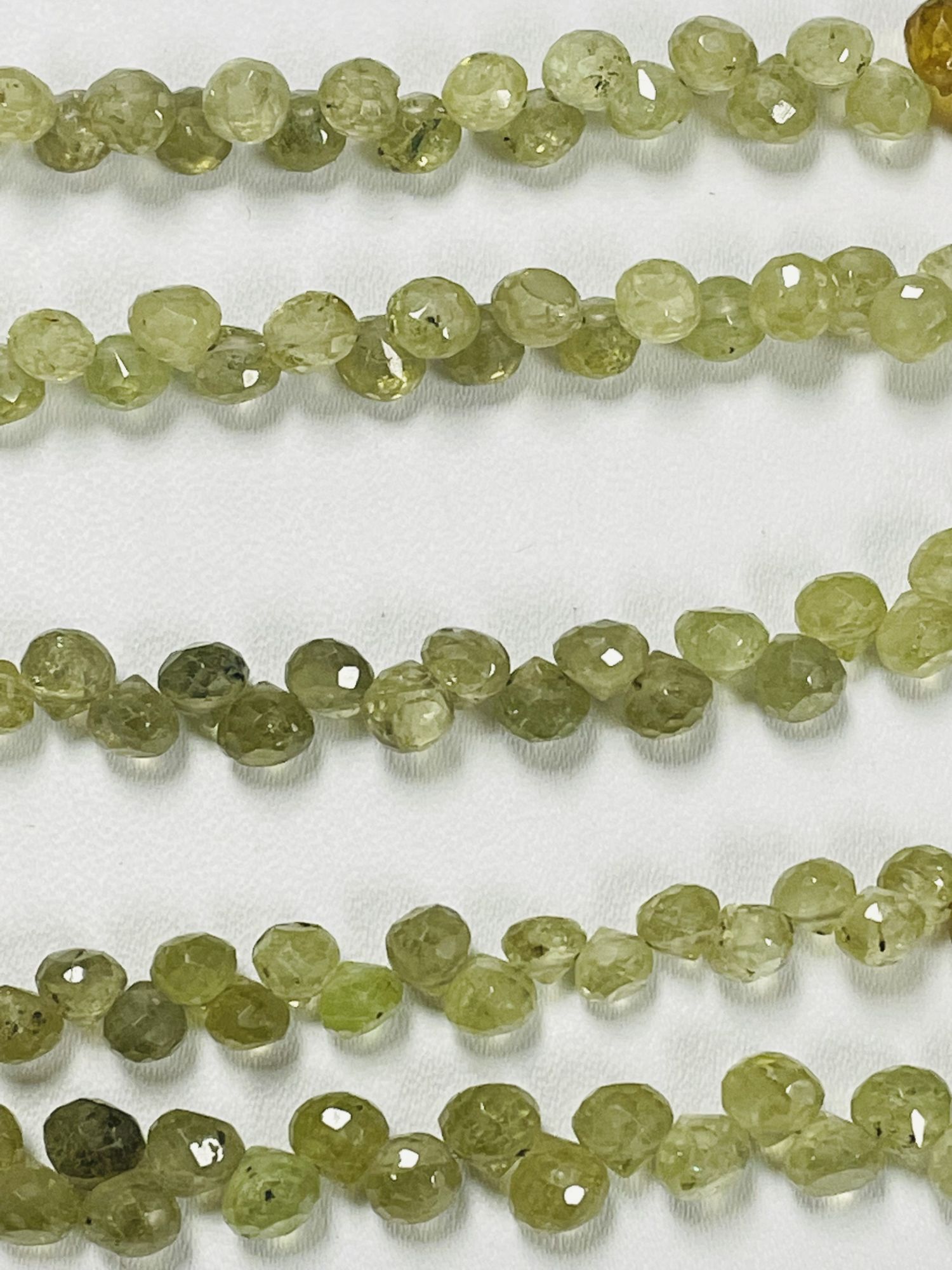 Green Grossular Garnet Onion Faceted