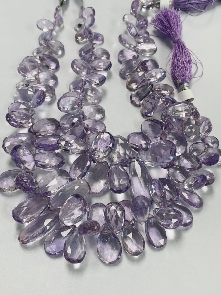 Pink Amethyst Pear Faceted