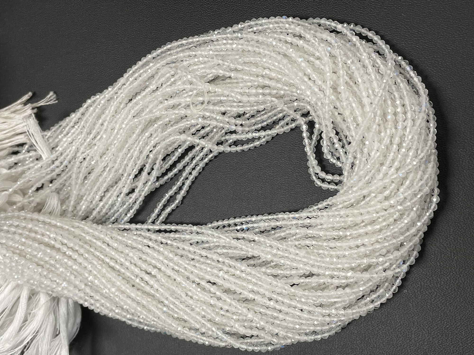 Rainbow Moonstone Rondelle Faceted