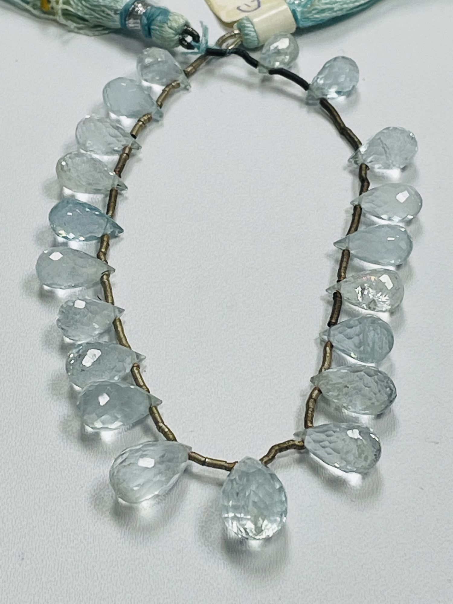 Aquamarine Drop Faceted