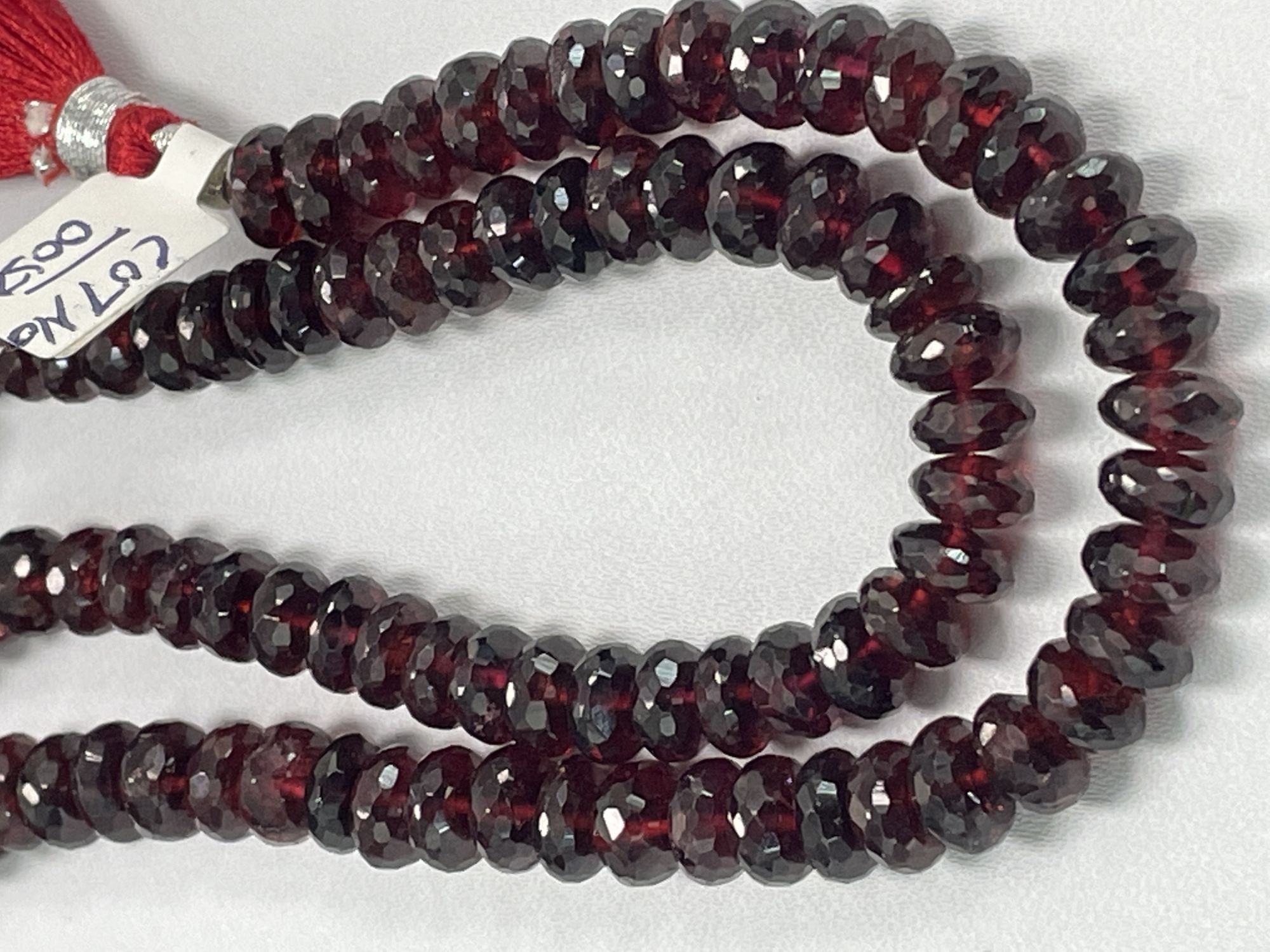 Red Garnet Rondelle Faceted