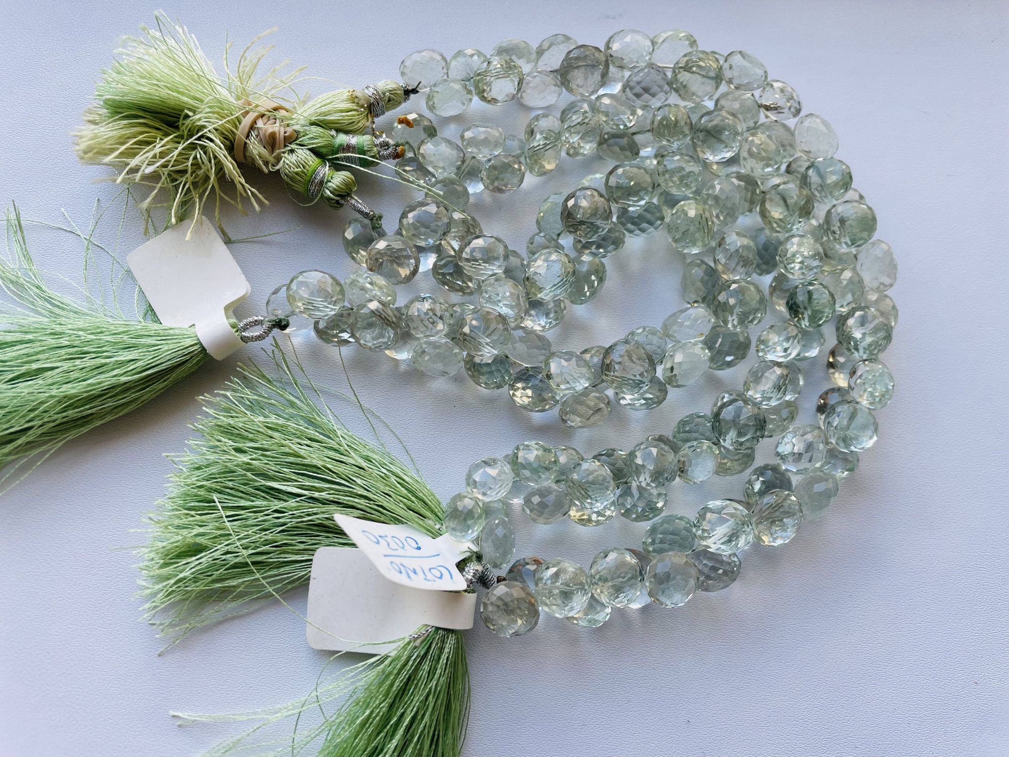 Green Amethyst Onions Faceted