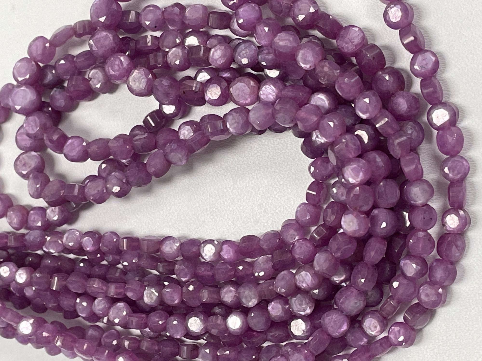 Star Ruby Coin Faceted