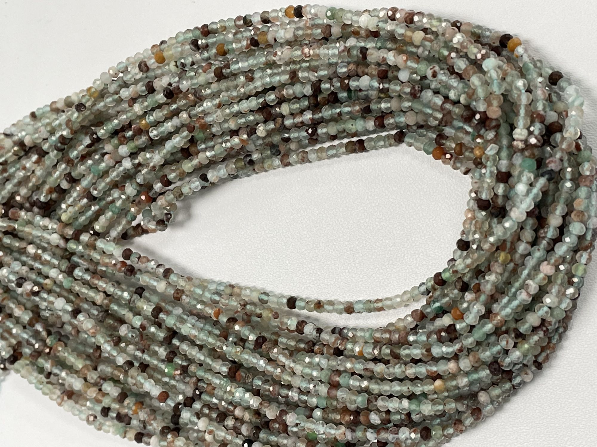 Aqua Chrysoprase Rondelle Faceted