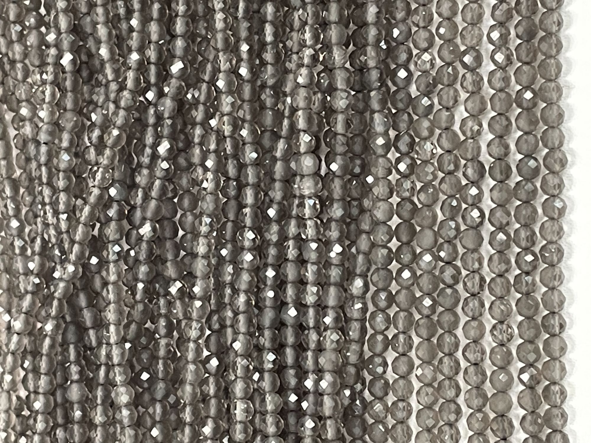 Smoky Quartz Rondelle Faceted