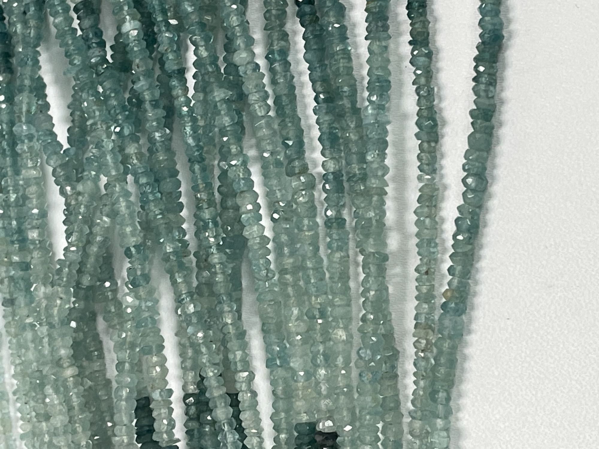 Shaded Grandidierite Rondelle Faceted