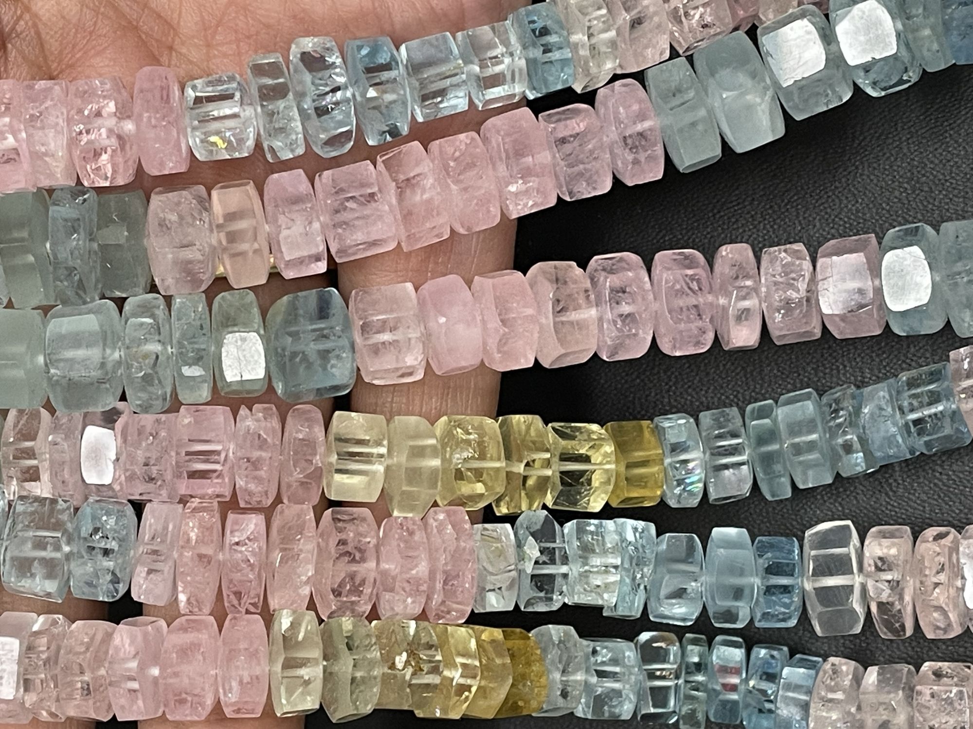 Multi Aquamarine Bolt Faceted