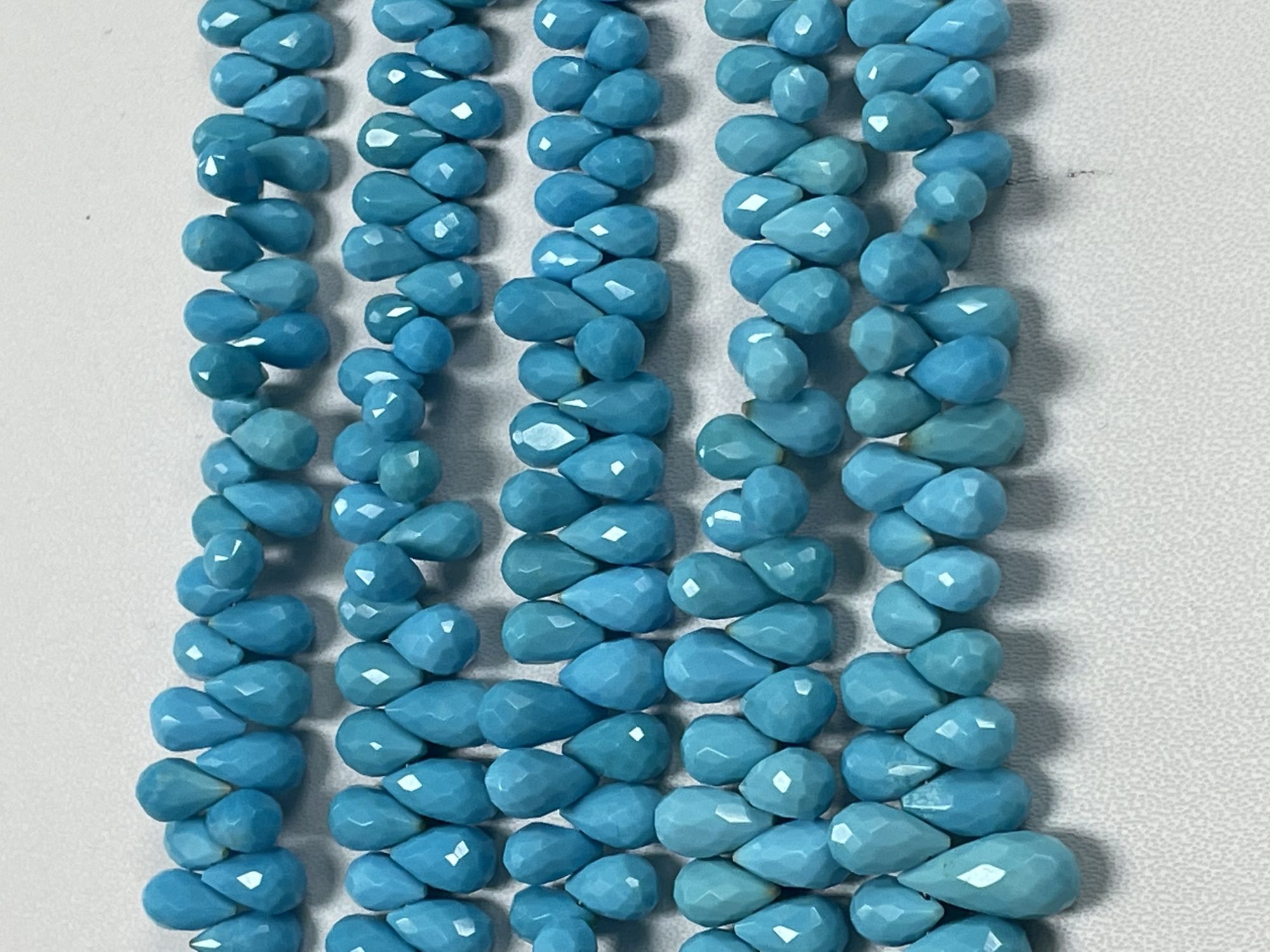 Turquoise Drop Faceted