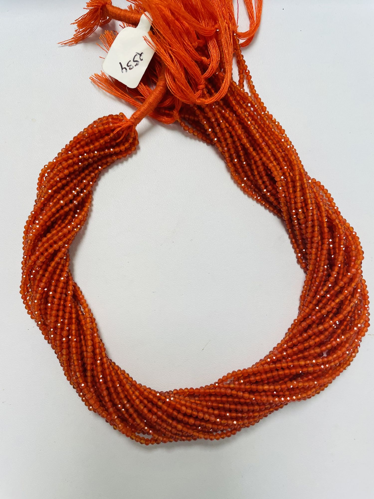 Carnelian Rondelle Faceted