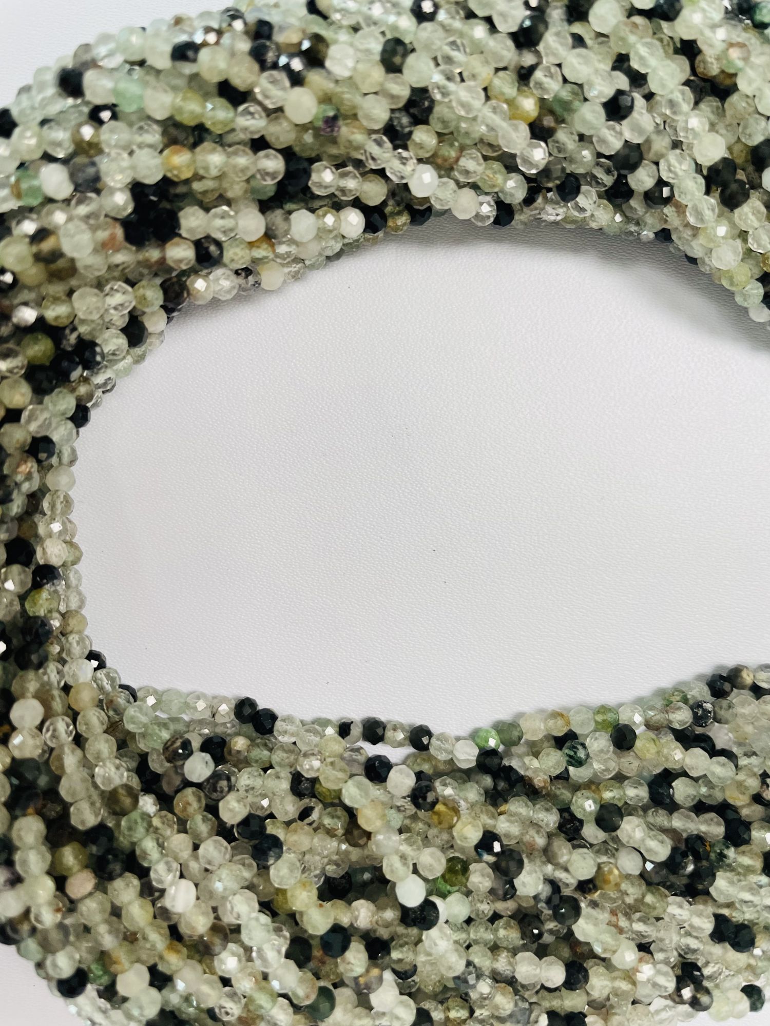 Multi Stone Aquaprase Rondelle Faceted