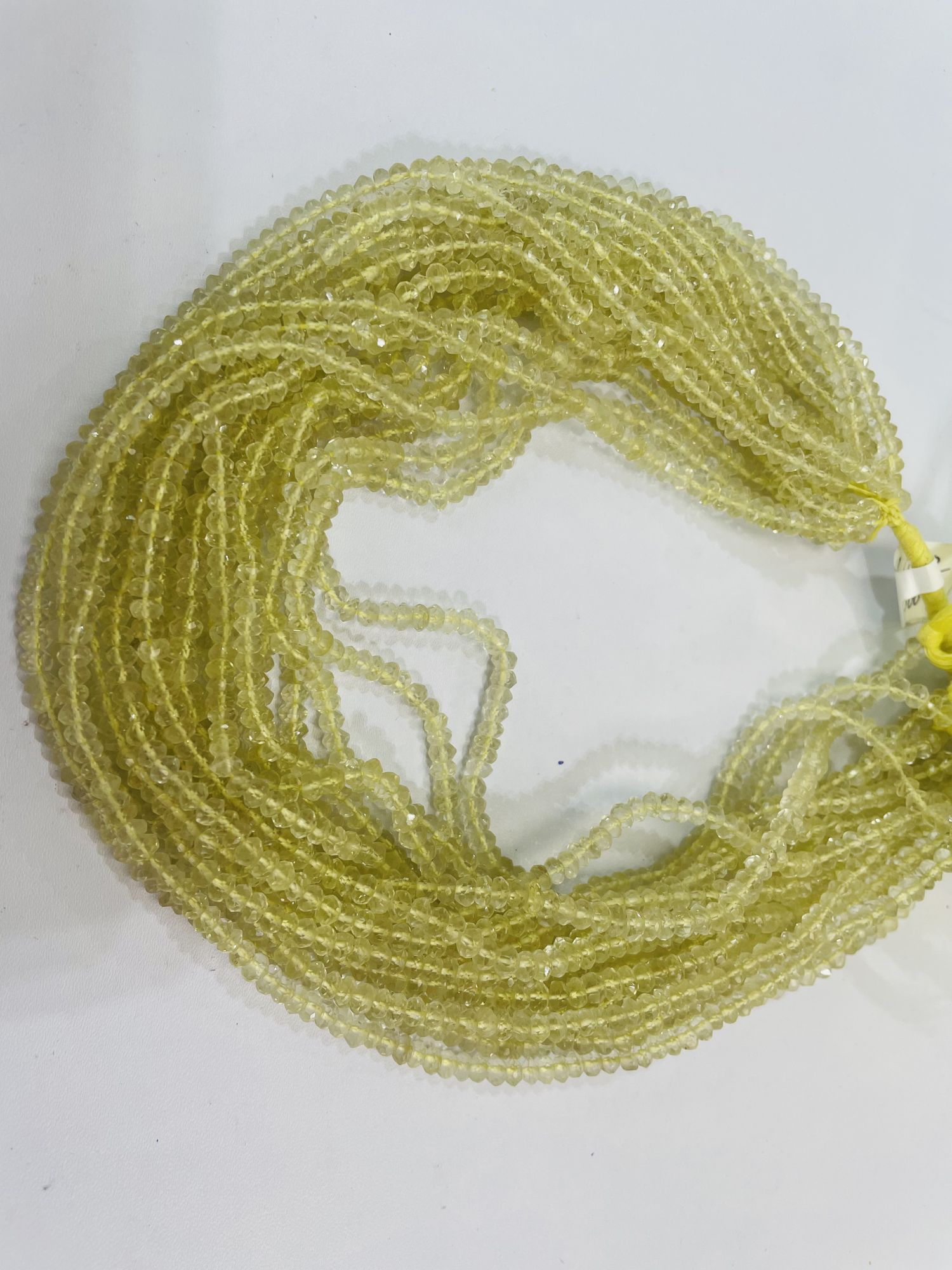 Lemon Quartz Rondelle Faceted