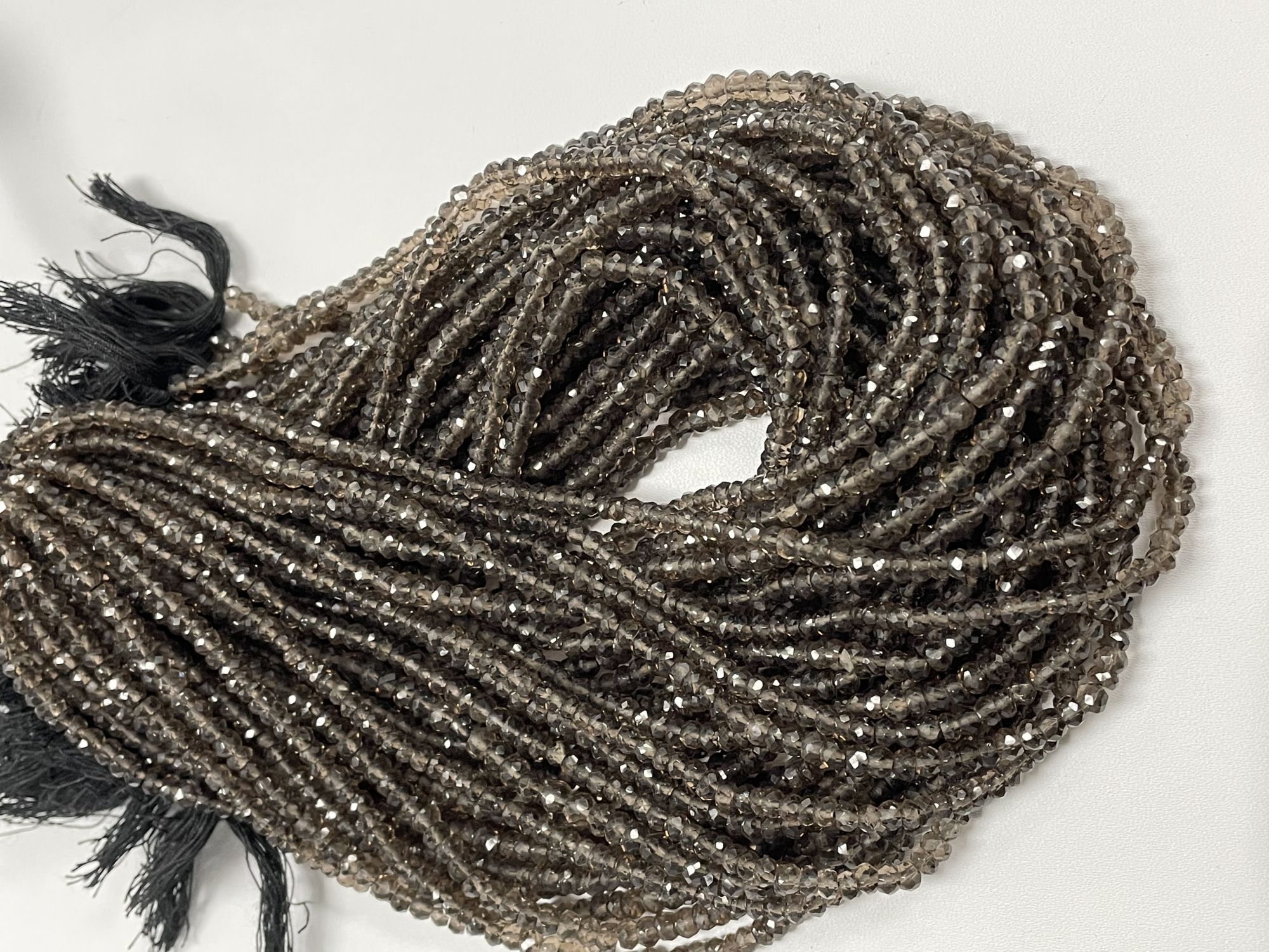 Smoky Quartz Rondelle Faceted