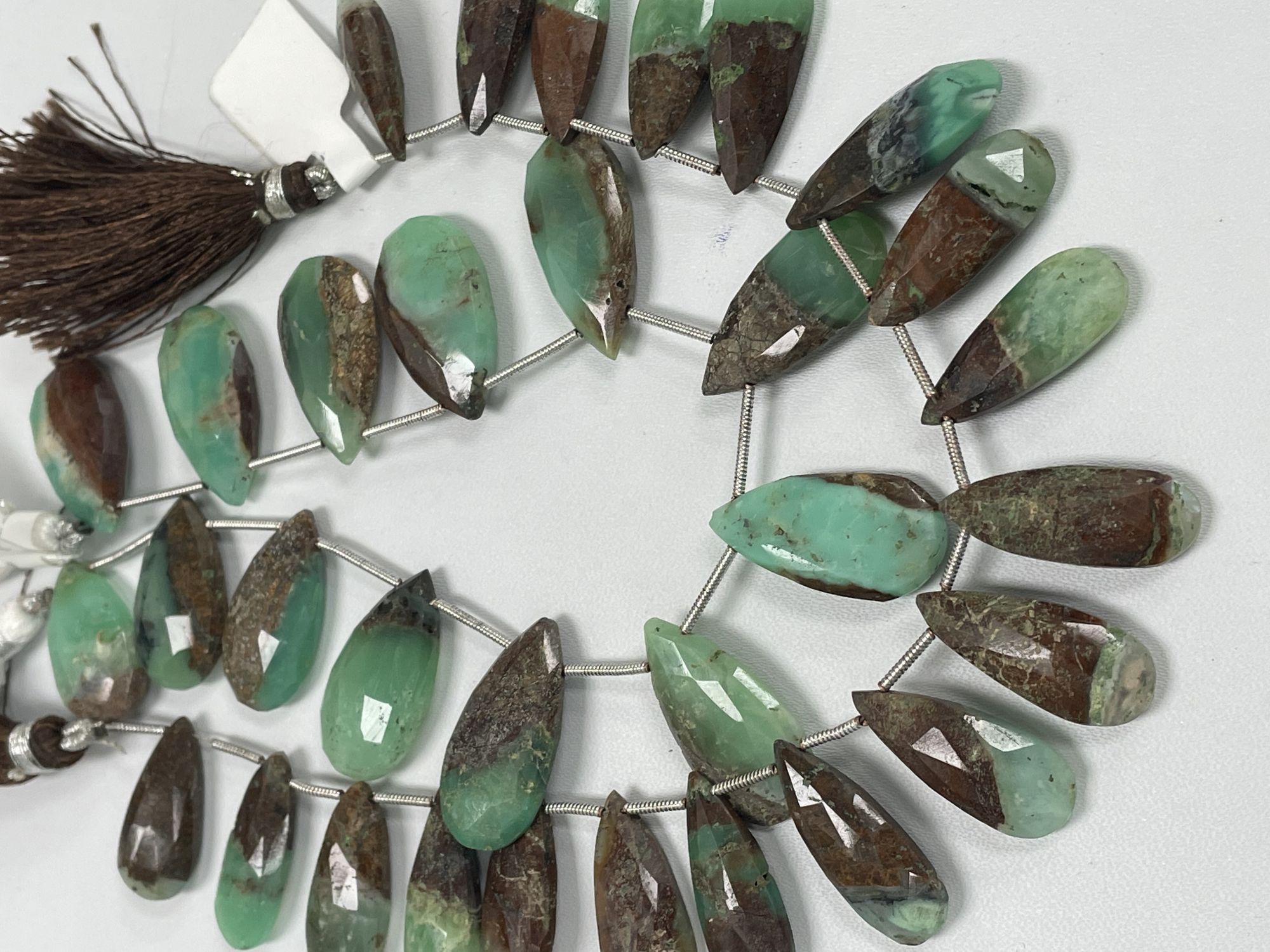 Chrysoprase Pears Faceted