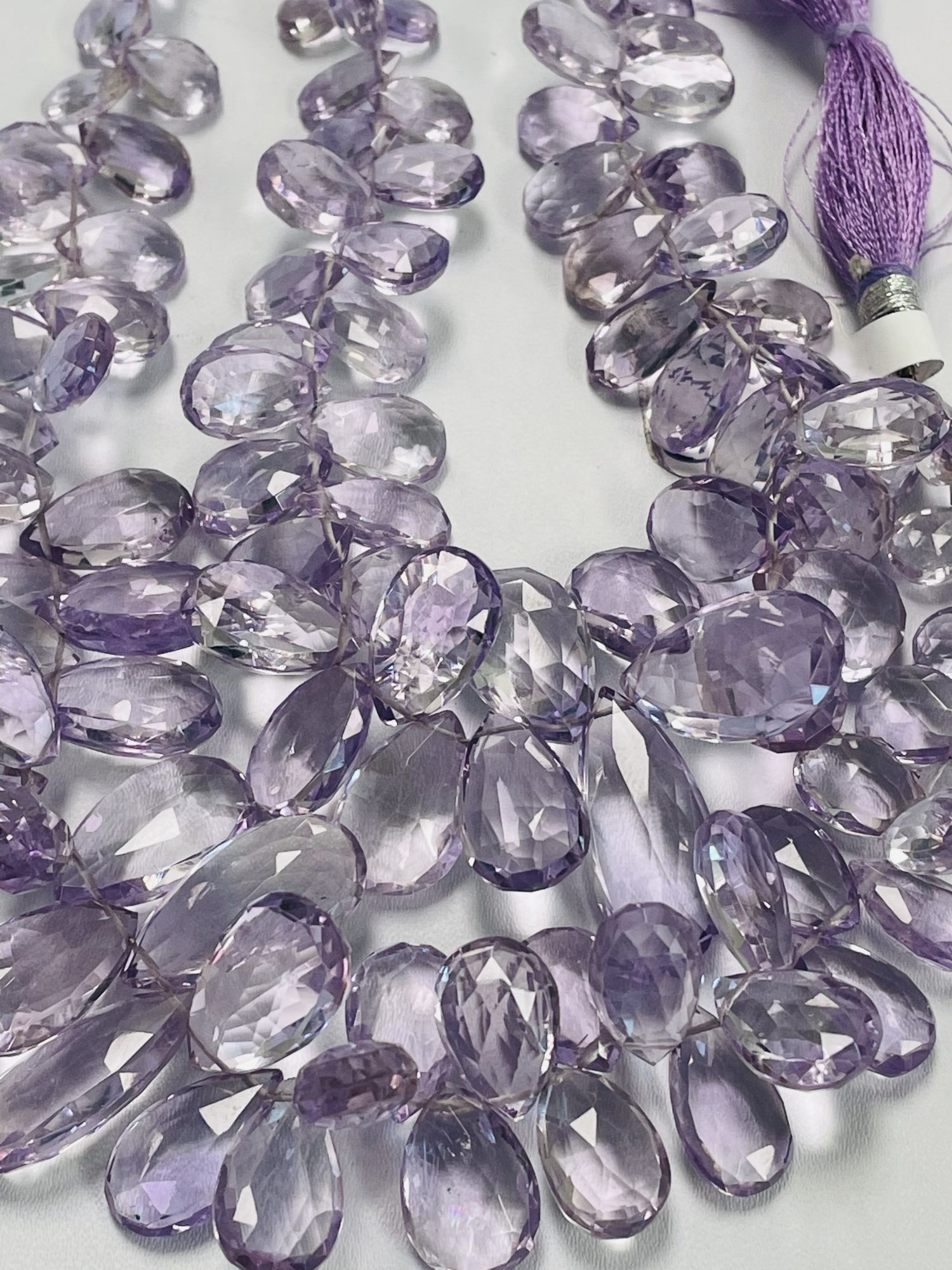 Pink Amethyst Pear Faceted