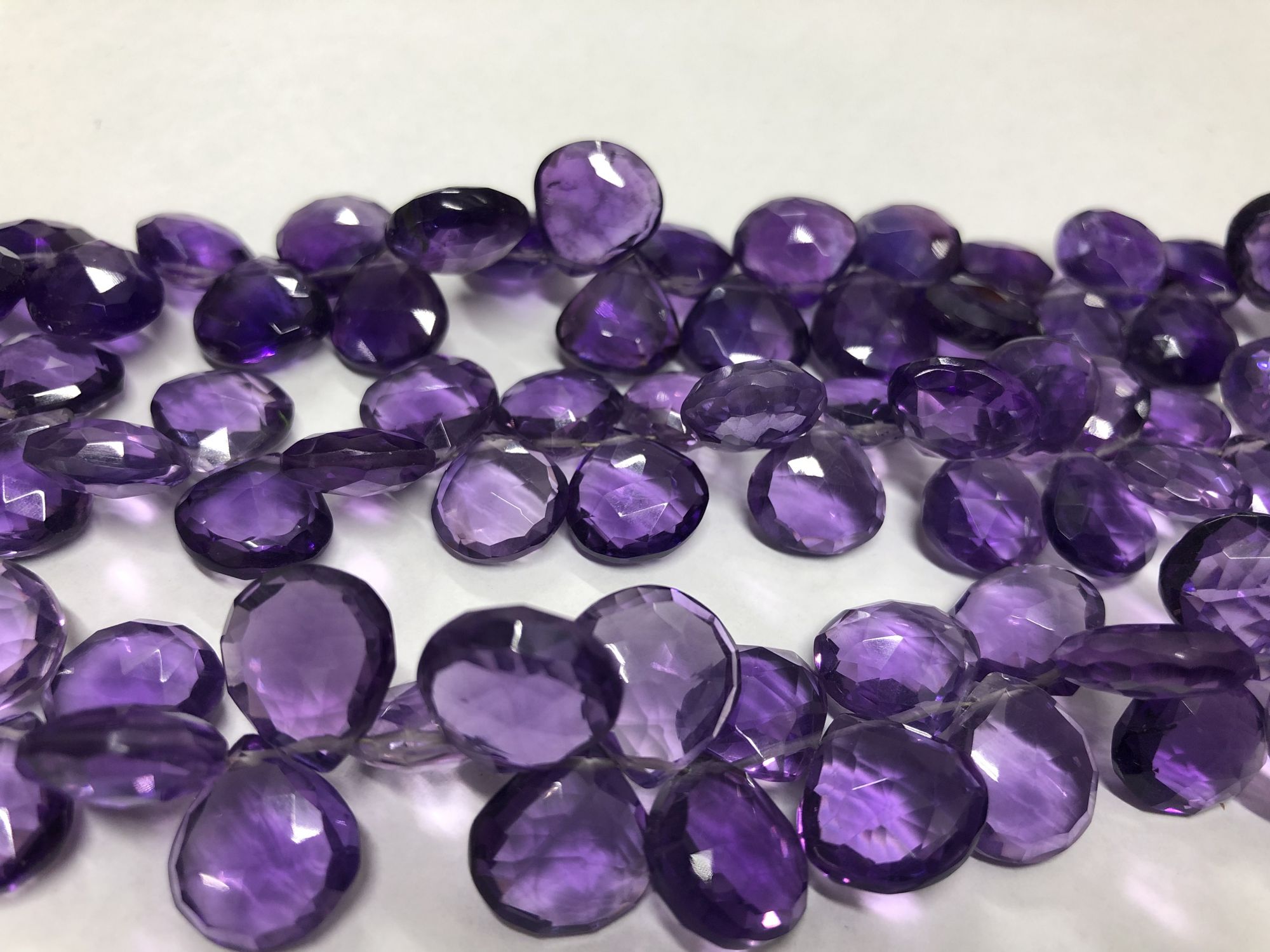 Amethyst Hearts Faceted