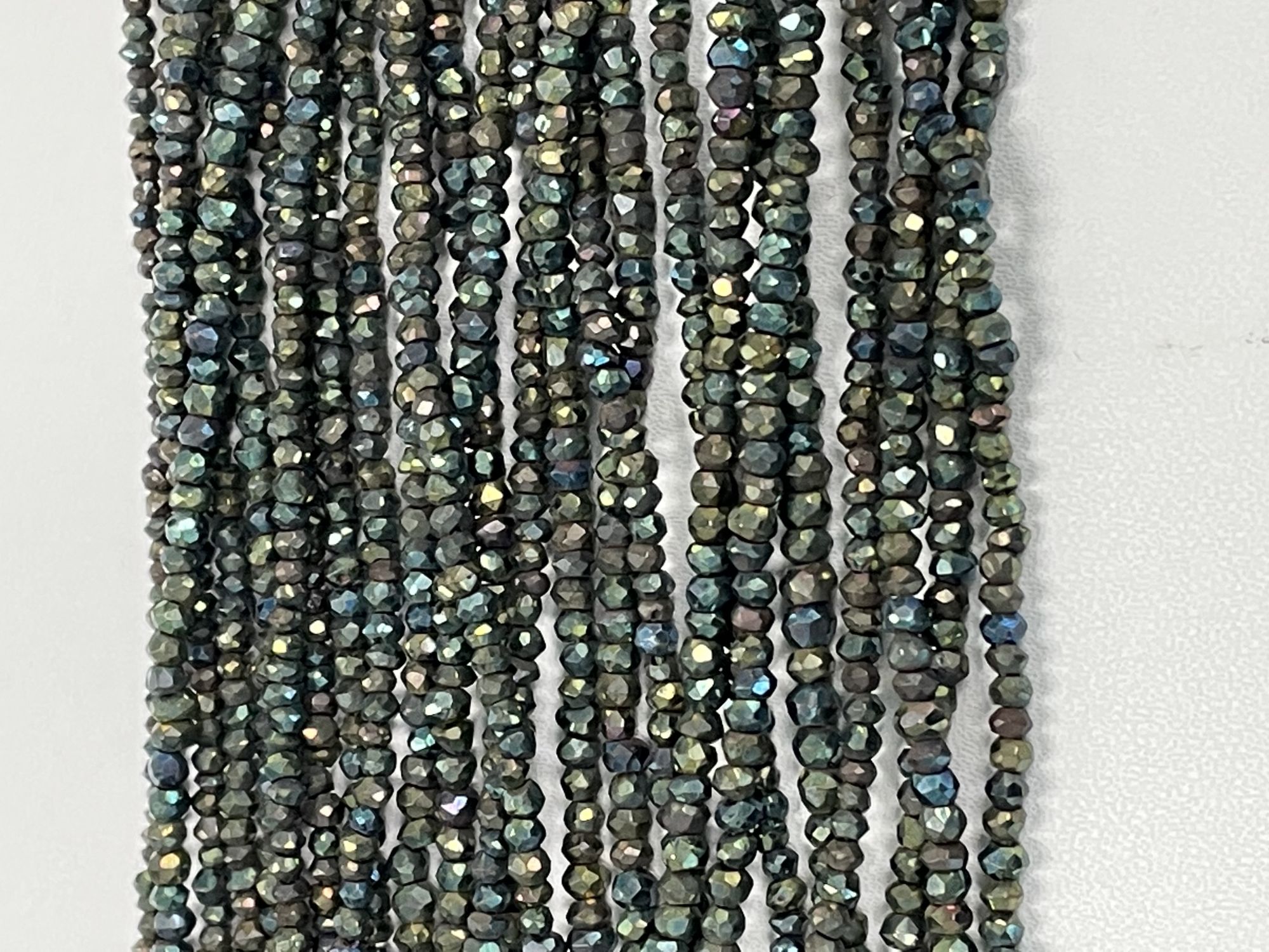 Mystic Green Spinel Rondelle Faceted